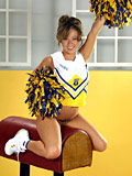 Cheerleader Anne Taylor with silicone tits 12