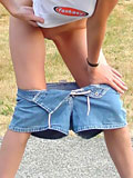 Cool skater girl Victoria poses on skateboard and takes off her clothes to get nude - 12