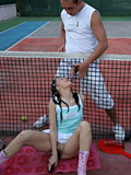 Tennis teacher Frenky fucks his horny teen tennis student Sandy Joy into her ass - 7